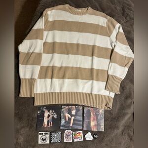 Brandy Melville Brianna cotton thick stripe sweater 🤍